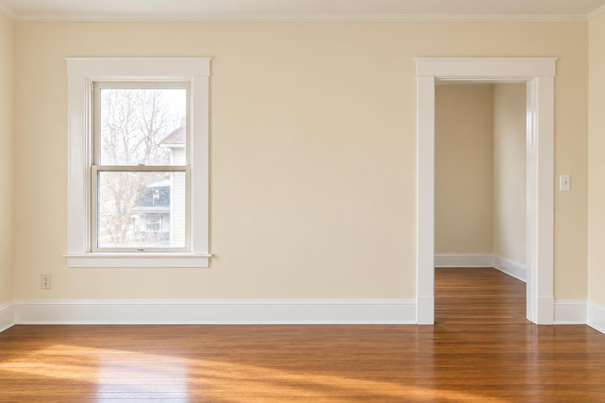 Illustrative concept: freshly repainted room